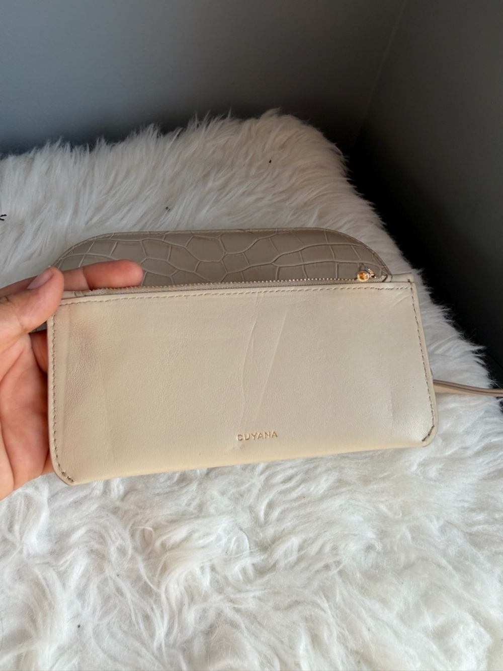 cuyana duo zip wallet croco - Picture 6 of 9